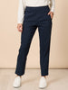 Evie Stretch Straight Leg Pant - Navy