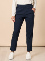 Evie Stretch Straight Leg Pant - Navy