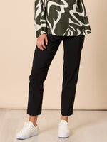 Evie Stretch Straight Leg Pant - Black