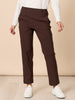 Evie Stretch Straight Leg Pant  - Coffee