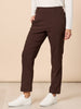 Evie Stretch Straight Leg Pant  - Coffee