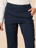 Evie Stretch Straight Leg Pant - Navy