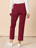 Evie Stretch Straight Leg Pant - Shiraz
