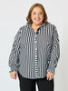 Amour Stripe Shirt - Black/White