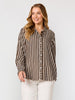 Amour Stripe Shirt - Chocolate/White rc&co