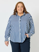 Amour Stripe Shirt - Navy/White