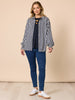 Amour Stripe Print Shirt - Navy/White