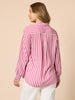 Amour Stripe Print Shirt - Pink White