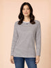 Harbour Stripe Print Long Sleeve Tee  - Navy/White