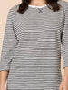 Harbour Stripe Print Long Sleeve Tee  - Navy/White