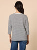 Harbour Stripe Print Long Sleeve Tee  - Navy/White