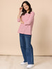 Harbour Stripe Print Long Sleeve Tee  - Red/White