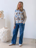 Vermont Floral Print Knit Cardigan - Natural Multi