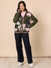 Colorado Floral Print Knit Cardigan - Khaki Multi rc&co