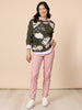 Colorado Floral Print Knit Jumper - Khaki Multi rc&co