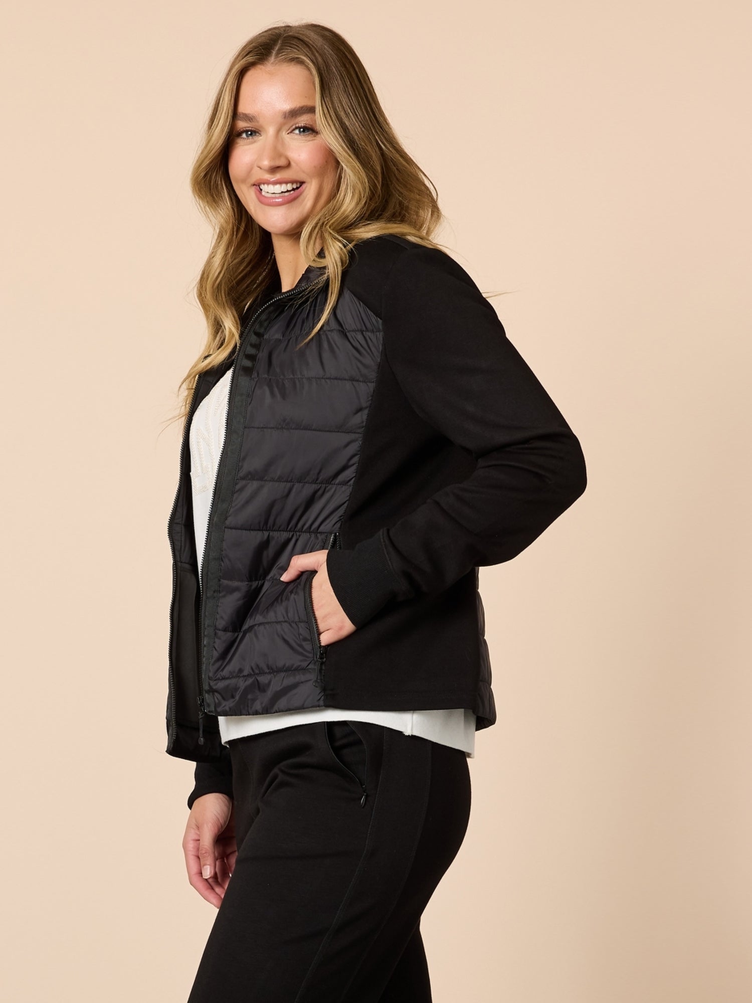 5th Avenue Quilted Jacket - Black rc&co