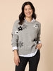 Chelsea Flower Knit - Floral Grey