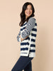 Newport Stripe Top - Navy/Ivory