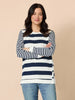 Newport Stripe Top - Navy/Ivory