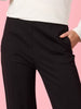 Pippa Straight Leg Ponte Pant  - Black rc&co