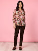 Dakota Floral Print Sheer Shirt - Blush Multi rc&co