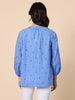 Cherish Embroidered Heart Stripe Print Top - Blue/White RC&CO