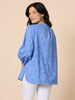Cherish Embroidered Heart Stripe Print Top - Blue/White RC&CO