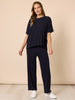 Le Lounge Ribbed Pant - Navy rc&co