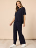 Le Lounge Ribbed Top - Navy rc&co