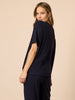 Le Lounge Ribbed Top - Navy rc&co