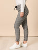 Chic Check Print Crushed Pant - Natural rc&co