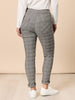 Chic Check Print Crushed Pant - Natural rc&co