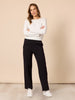 Pippa Straight Leg Ponte Pant  - Black rc&co