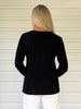 Brushed Crew Neck Long Sleeve Tee - Black