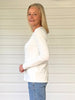 Brushed Crew Neck Long Sleeve Tee - Ivory