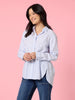 Tiffany Diamante Stripe Print Shirt - Blue/White rc&co