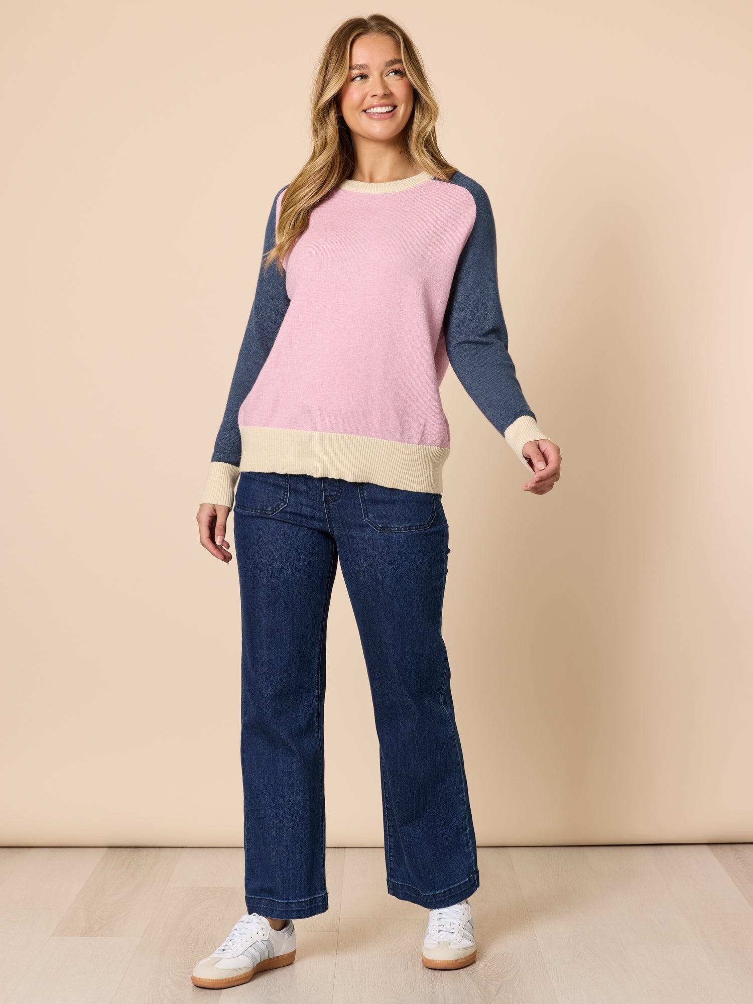 Rosie Contrast Knit - Pink/Multi – RC & Co