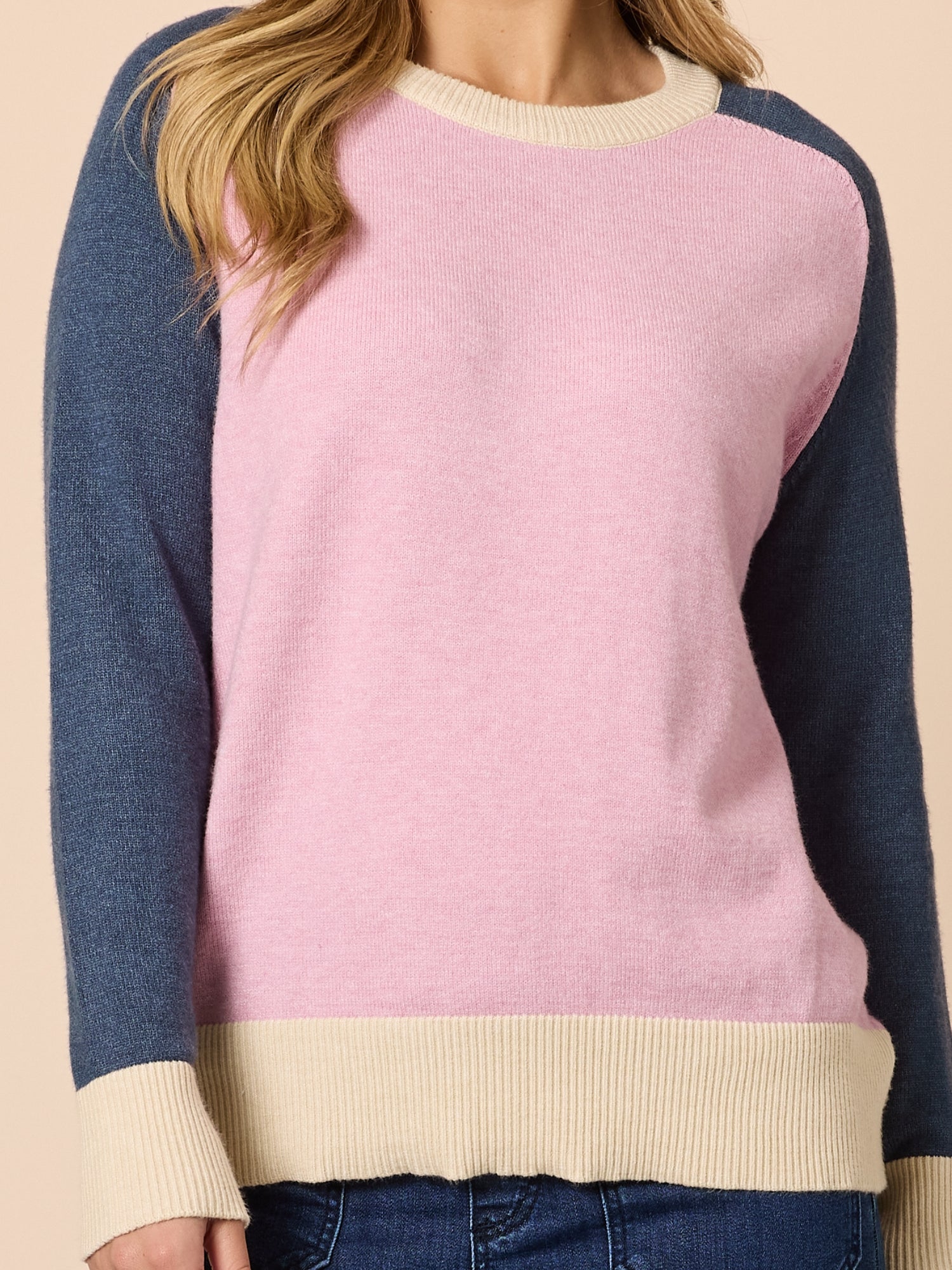 Rosie Contrast Knit - Pink/Multi rc&co