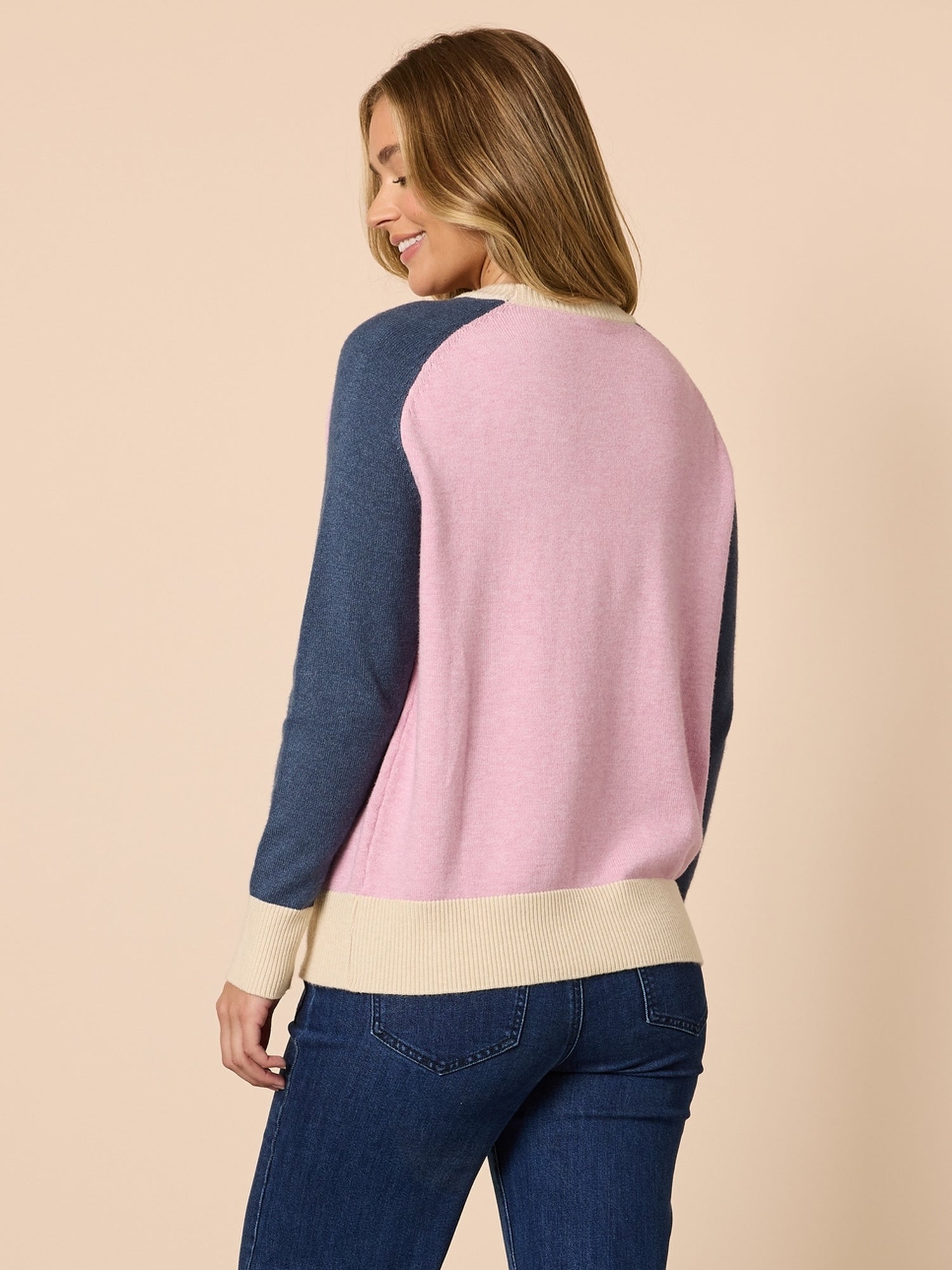 Rosie Contrast Knit - Pink/Multi rc&co