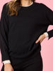 Sofia Contrast Knit - Black/Ivory