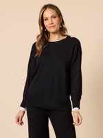 Sofia Contrast Knit - Black/Ivory