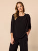Traveller Pleat Top - Black