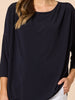 Travellers Pleat Top - Navy rc&co