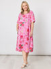 Summer Gala Midi Dress - Hot Pink