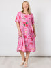 Summer Gala Midi Dress - Hot Pink