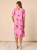 Summer Gala Midi Dress - Hot Pink