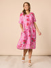 Summer Gala Midi Dress - Hot Pink