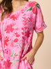 Summer Gala Midi Dress - Hot Pink
