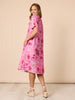 Summer Gala Midi Dress - Hot Pink