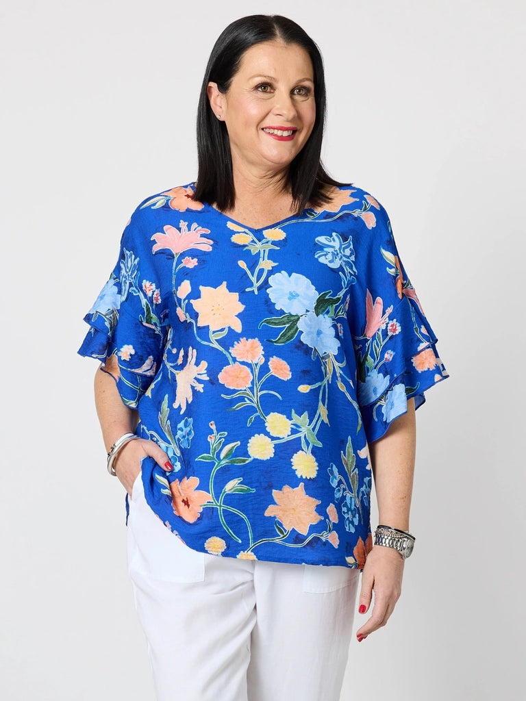 Summer Gala Top - Cobalt